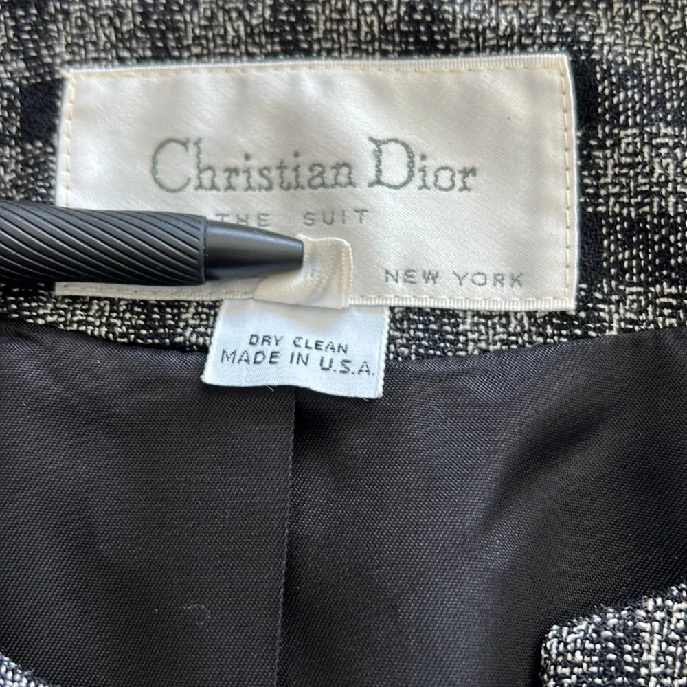 Christian Dior The Suit 80’s Wool Plaid Blazer/Jacket Size 12
